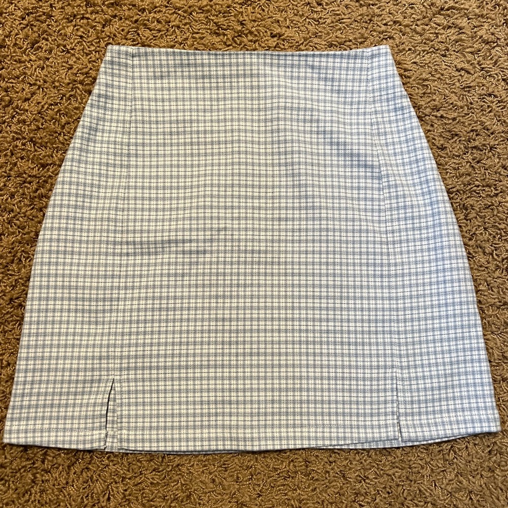 Brandy Melville Plaid Blue Skirt